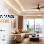 Contemporary living room false ceiling design in Kolkata